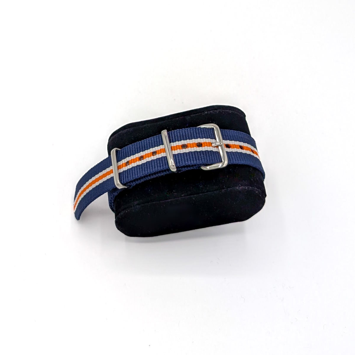 Bracelet NATO Marine bleu, blanc et orange