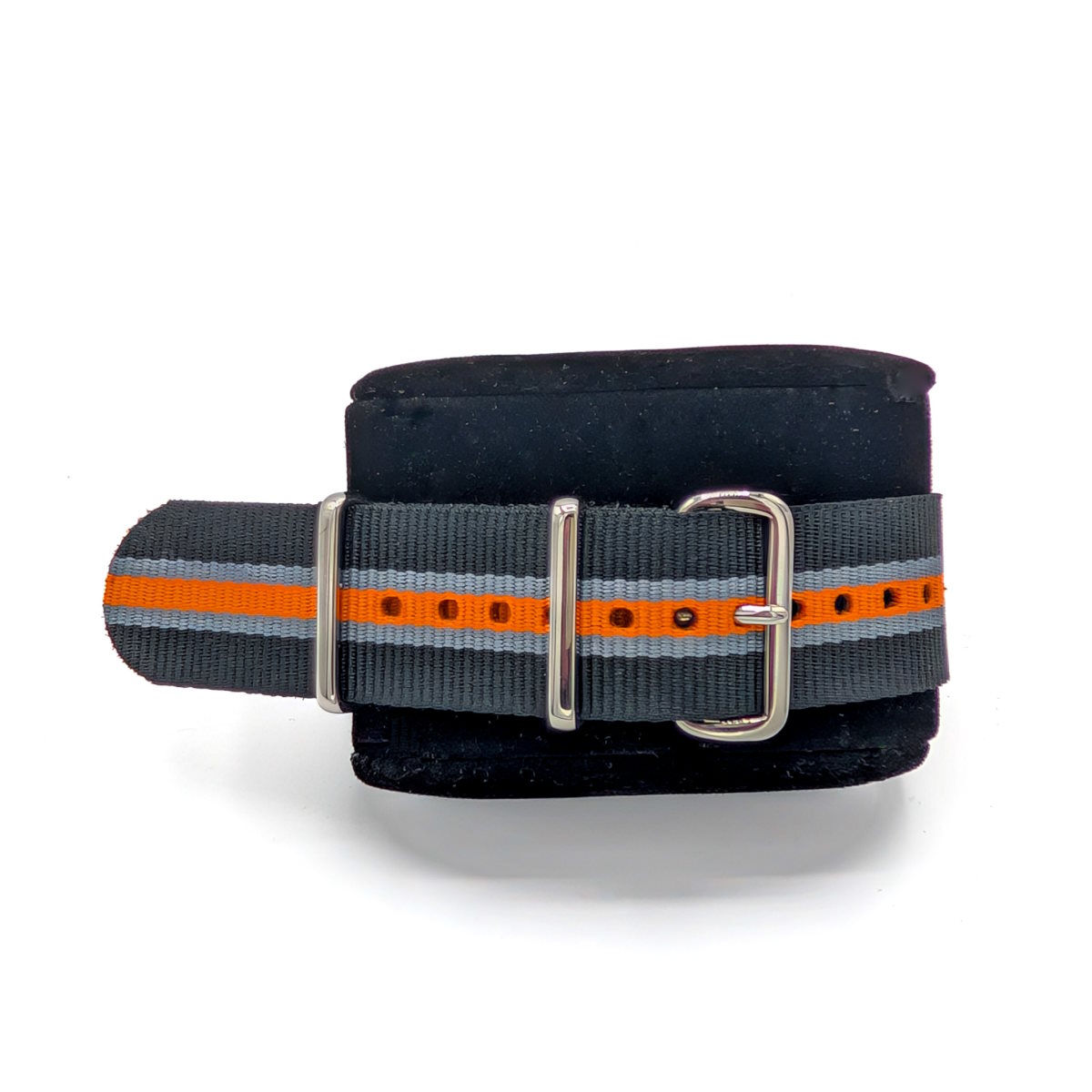 Bracelet NATO montre Tendance noir, gris et orange