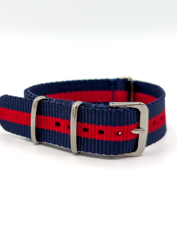 Bracenet NATO bleu et rouge BNMRB