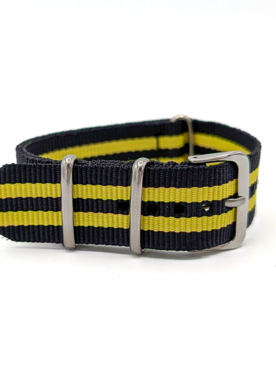 Bracelet NATO montre jaune et noir