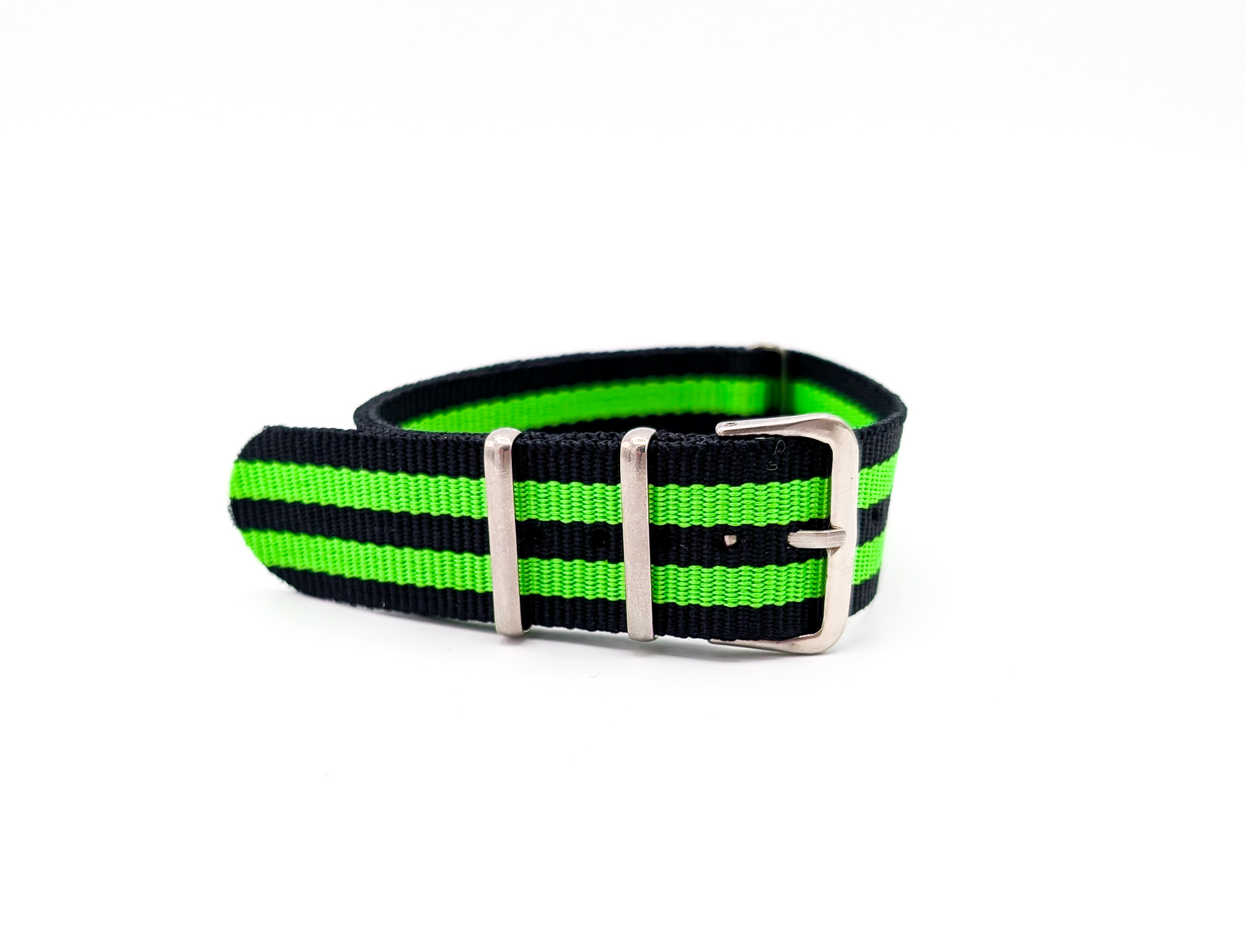 Bracelet montre NATO noir et vert